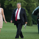 Viktor and Amalija Knavs, the parents of first lady Melania Trump, walk from Marine One across the South Lawn to the White House in Washington, Sunday, June 11, 2017, as they arrived with President Donald Trump, first lady Melania Trump and the Trumps' son, Barron Trump. (AP Photo/Carolyn Kaster)